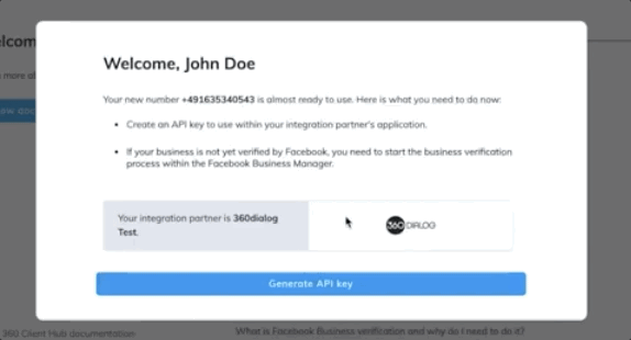 api key API key 360dialog WhatsApp Business API