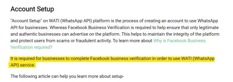 wati.io Business Verification process 768x273 1 getchat.360dialog.io WhatsApp Business API